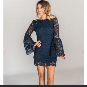 The Pink Lily navy lace dress